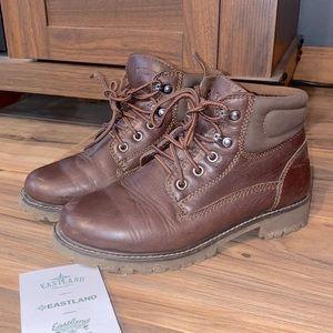 🍂 Eastland Edith Hiking Low Brown Leather Boots- Perfect for fall 🍂